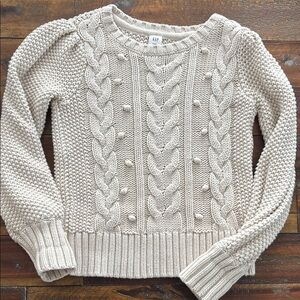 GAP kids  Cream Cable Knit Sweater